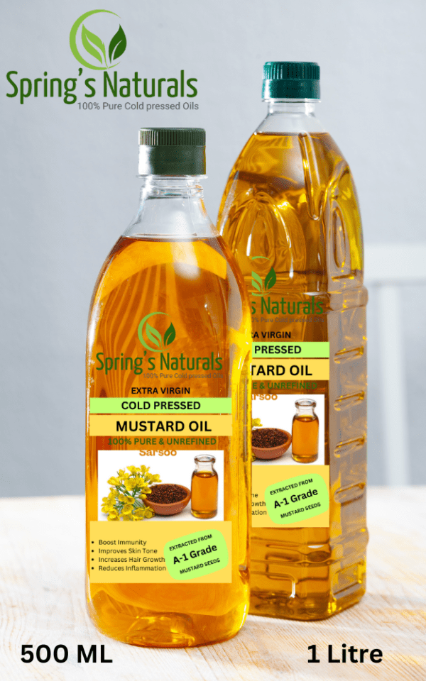 Mustard Oil Cold Pressed | Extra Virgin | 1 Litre